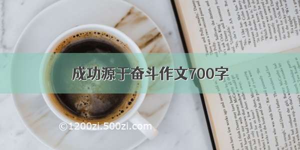 成功源于奋斗作文700字