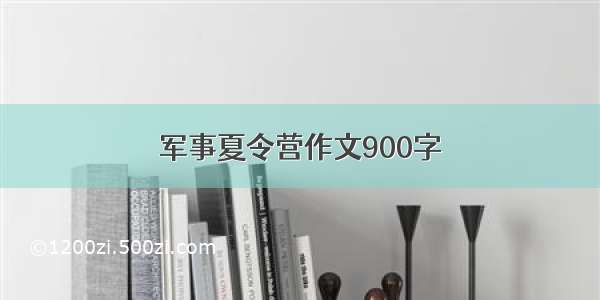 军事夏令营作文900字