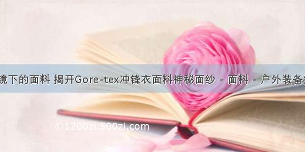 显微镜下的面料 揭开Gore-tex冲锋衣面料神秘面纱 - 面料 - 户外装备知识 -