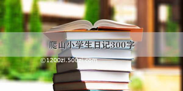 爬山小学生日记300字