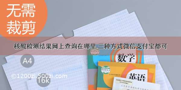 核酸检测结果网上查询在哪里 三种方式微信支付宝都可