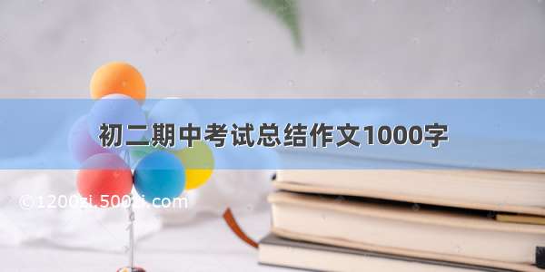 初二期中考试总结作文1000字