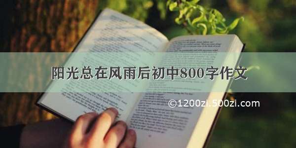 阳光总在风雨后初中800字作文