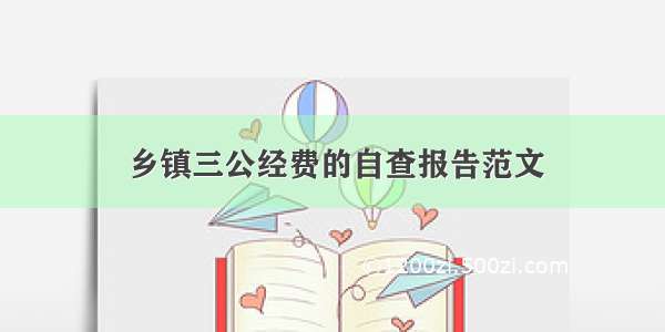 乡镇三公经费的自查报告范文