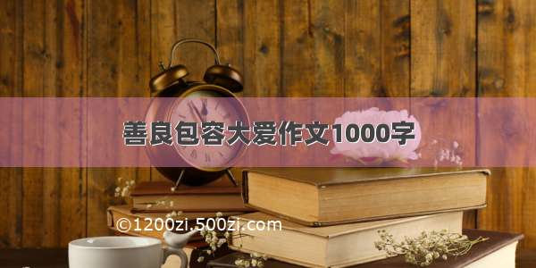 善良包容大爱作文1000字