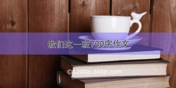 我们这一班700字作文