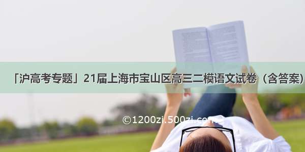 「沪高考专题」21届上海市宝山区高三二模语文试卷（含答案）
