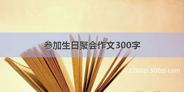 参加生日聚会作文300字