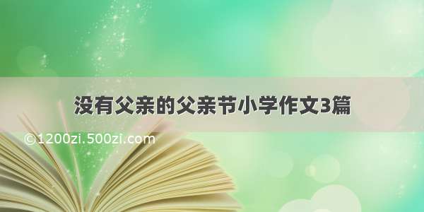 没有父亲的父亲节小学作文3篇