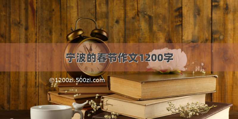 宁波的春节作文1200字