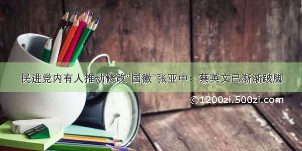 民进党内有人推动修改“国徽”张亚中：蔡英文已渐渐跛脚