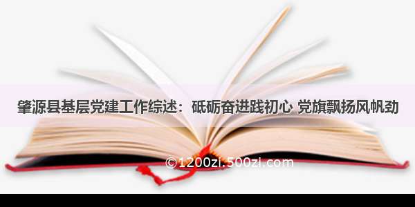 肇源县基层党建工作综述：砥砺奋进践初心 党旗飘扬风帆劲