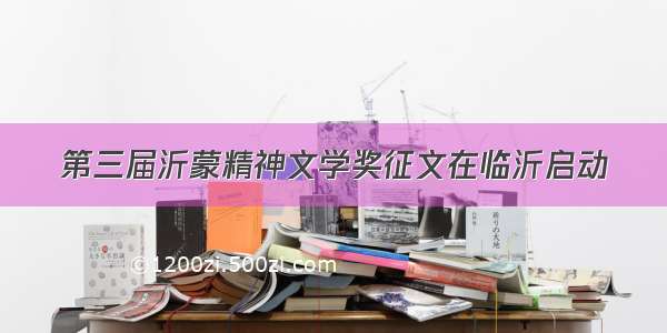 第三届沂蒙精神文学奖征文在临沂启动