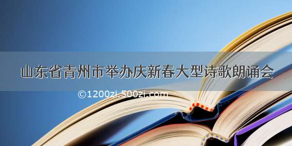 山东省青州市举办庆新春大型诗歌朗诵会