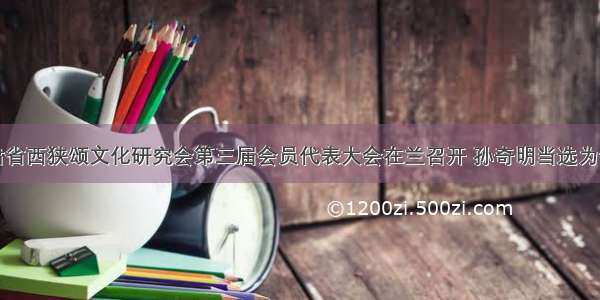 甘肃省西狭颂文化研究会第三届会员代表大会在兰召开 孙奇明当选为会长