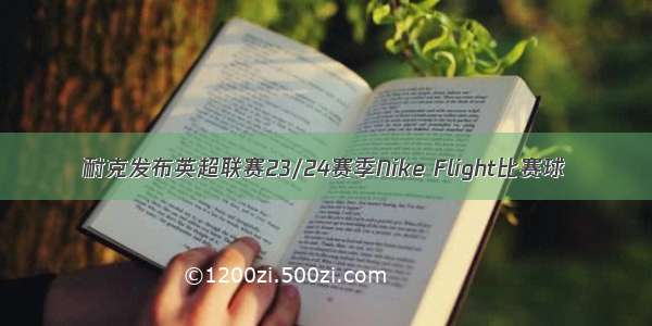 耐克发布英超联赛23/24赛季Nike Flight比赛球