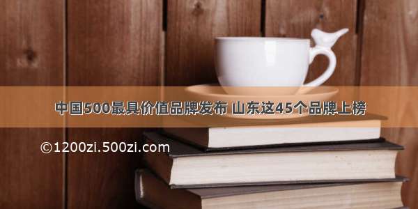 中国500最具价值品牌发布 山东这45个品牌上榜