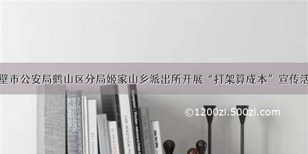 鹤壁市公安局鹤山区分局姬家山乡派出所开展“打架算成本”宣传活动