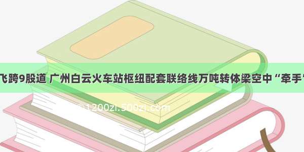 飞跨9股道 广州白云火车站枢纽配套联络线万吨转体梁空中“牵手”