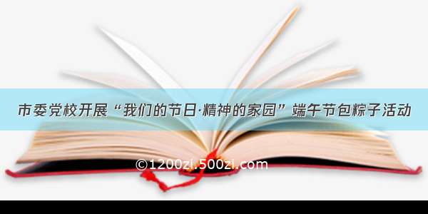 市委党校开展“我们的节日·精神的家园”端午节包粽子活动