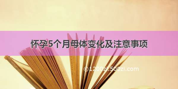 怀孕5个月母体变化及注意事项