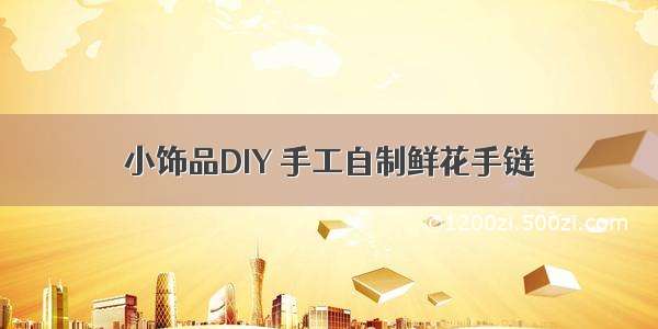 小饰品DIY 手工自制鲜花手链