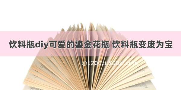 饮料瓶diy可爱的鎏金花瓶 饮料瓶变废为宝