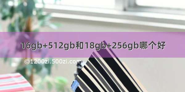 16gb+512gb和18gb+256gb哪个好