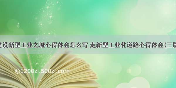 建设新型工业之城心得体会怎么写 走新型工业化道路心得体会(三篇)