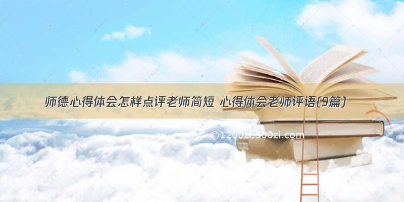 师德心得体会怎样点评老师简短 心得体会老师评语(9篇)