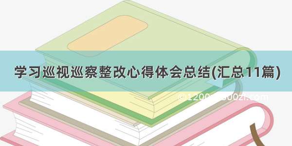 学习巡视巡察整改心得体会总结(汇总11篇)