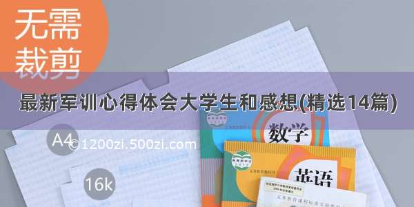 最新军训心得体会大学生和感想(精选14篇)