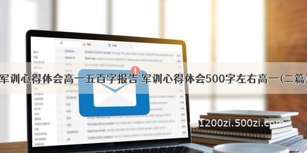 军训心得体会高一五百字报告 军训心得体会500字左右高一(二篇)