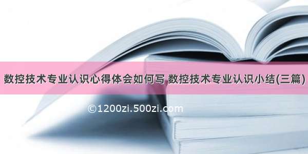 数控技术专业认识心得体会如何写 数控技术专业认识小结(三篇)