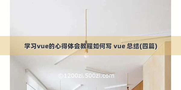 学习vue的心得体会教程如何写 vue 总结(四篇)