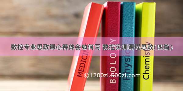 数控专业思政课心得体会如何写 数控实训课程思政(四篇)