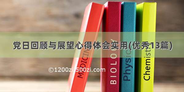 党日回顾与展望心得体会实用(优秀13篇)