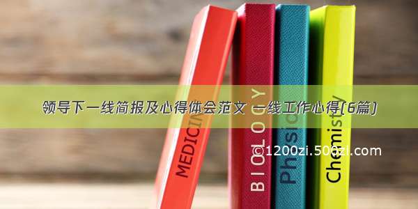 领导下一线简报及心得体会范文 一线工作心得(6篇)