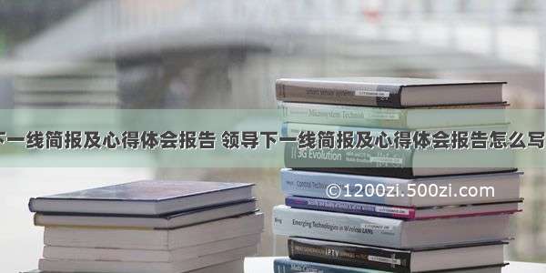 领导下一线简报及心得体会报告 领导下一线简报及心得体会报告怎么写(八篇)