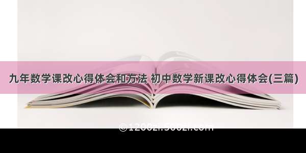 九年数学课改心得体会和方法 初中数学新课改心得体会(三篇)