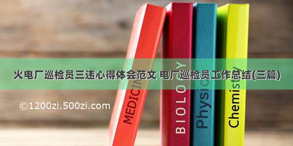 火电厂巡检员三违心得体会范文 电厂巡检员工作总结(三篇)