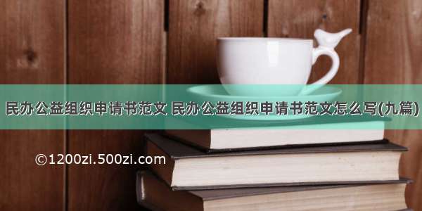 民办公益组织申请书范文 民办公益组织申请书范文怎么写(九篇)