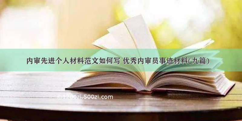 内审先进个人材料范文如何写 优秀内审员事迹材料(九篇)