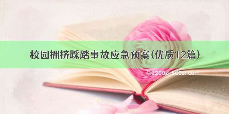 校园拥挤踩踏事故应急预案(优质12篇)