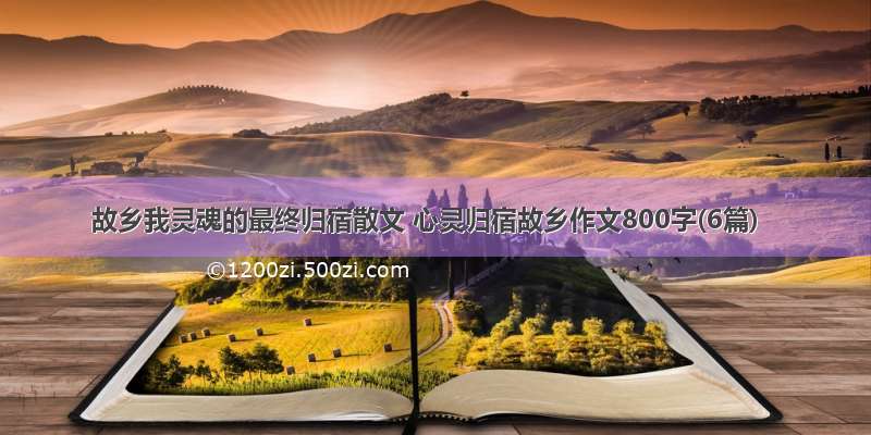 故乡我灵魂的最终归宿散文 心灵归宿故乡作文800字(6篇)