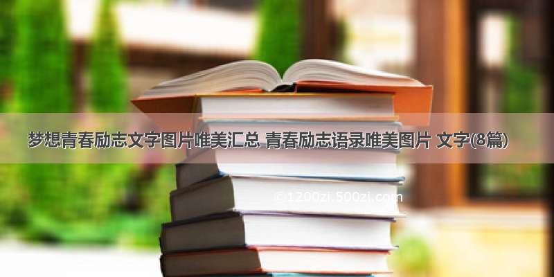 梦想青春励志文字图片唯美汇总 青春励志语录唯美图片 文字(8篇)