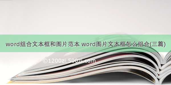 word组合文本框和图片范本 word图片文本框怎么组合(三篇)