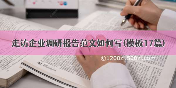 走访企业调研报告范文如何写(模板17篇)