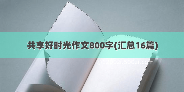 共享好时光作文800字(汇总16篇)