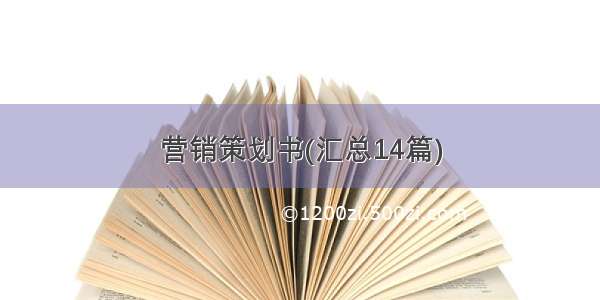 营销策划书(汇总14篇)